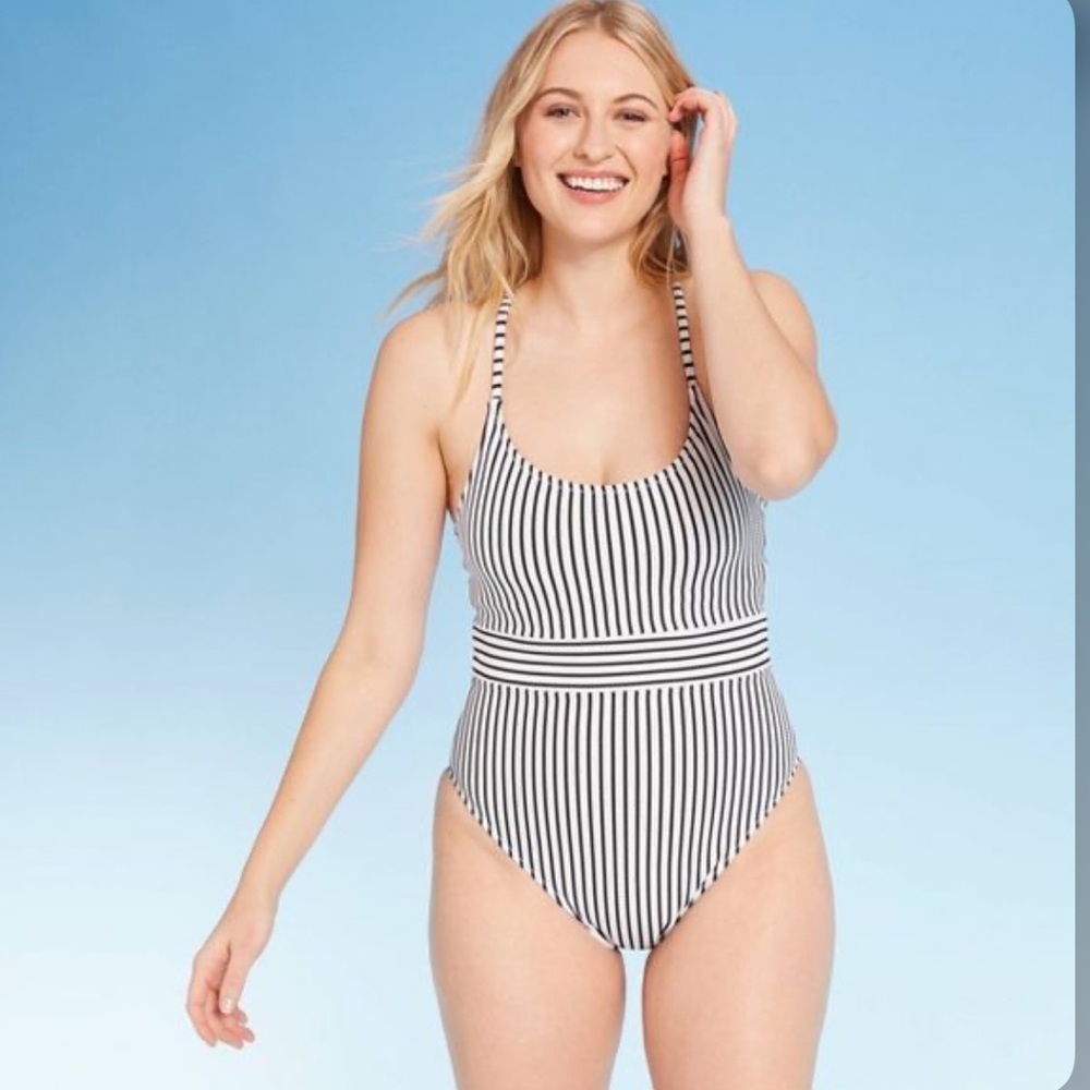 Shade & Shore striped one piece